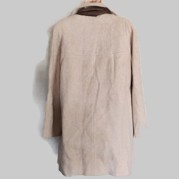 Vjntage Alorna Wool Light Tan Peacoat Size Women's Medium - Picture 4 of 9